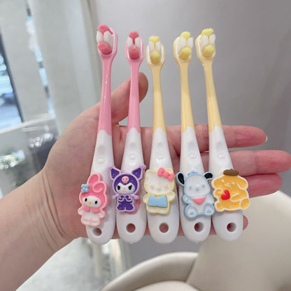 4-Pack Princess Children's Toothbrushes with Soft Bristles for Ages 3-6 and 6-12, Beginner Baby Toothbrushes for Protecting Teeth, Multi-Bristle for Baby Teeth, Ages 4-12 - image 4