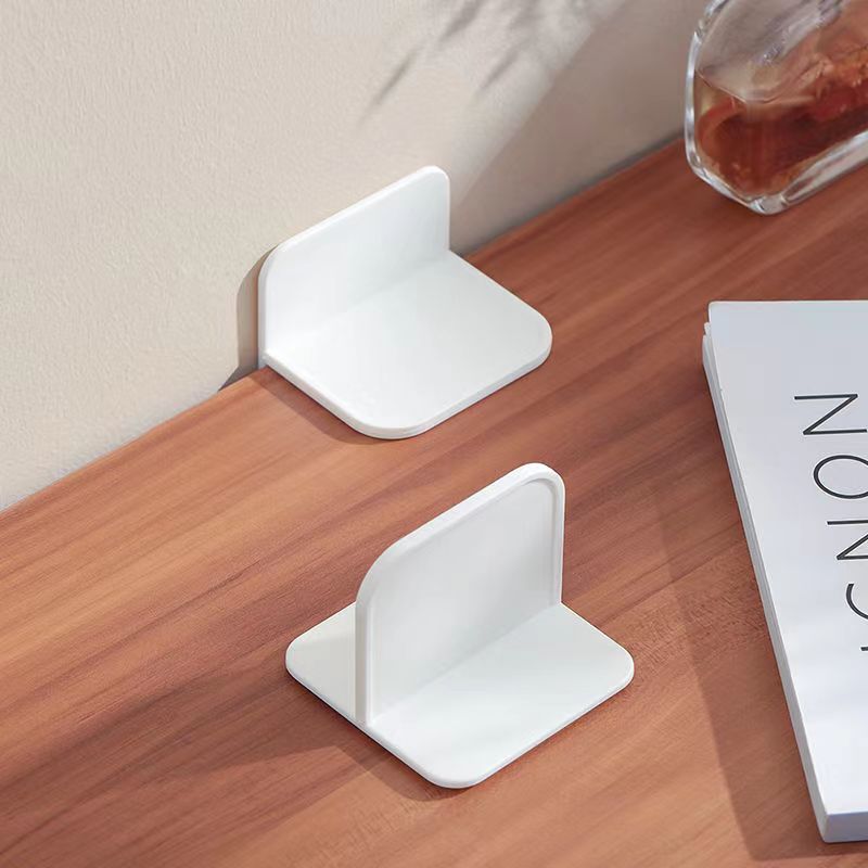 Self-adhesive Furniture Fixer Punch-free Child Safety Lock Cabinet Anti-dumping Shoe Cabinet Wardrobe Bookshelf Fixing Clip - image 1