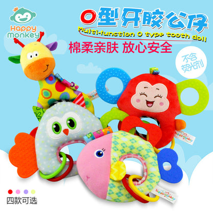 Baby hand-held rattle bite music teether can bite baby grip training - image 2