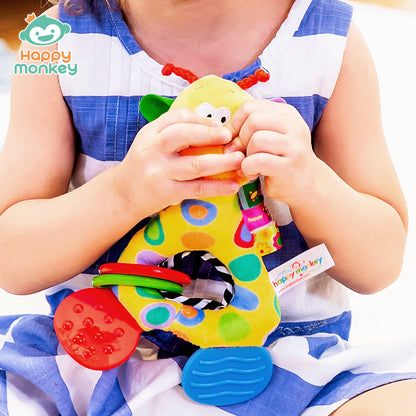 Baby hand-held rattle bite music teether can bite baby grip training - image 3