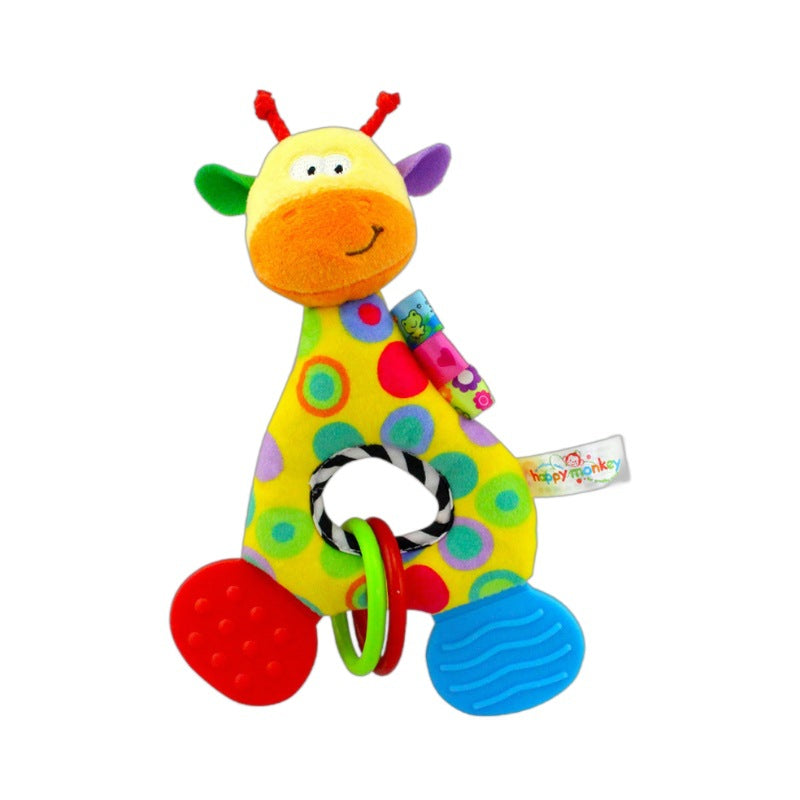 Baby hand-held rattle bite music teether can bite baby grip training - image 5