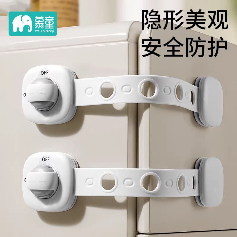 Child Safety Lock Protective Drawer Buckle Baby Anti-Pinch Cabinet Door Lock Refrigerator Baby Anti-Opening Multi-Function Child Lock - image 1