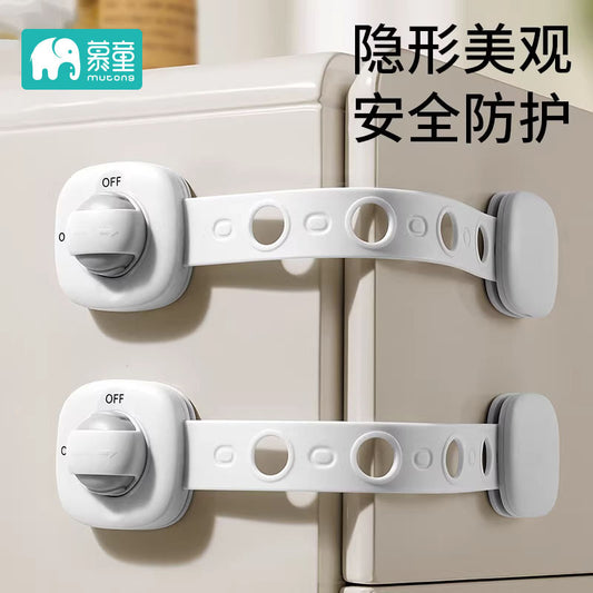Child Safety Lock Protective Drawer Buckle Baby Anti-Pinch Cabinet Door Lock Refrigerator Baby Anti-Opening Multi-Function Child Lock - image 1