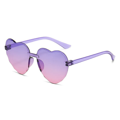 New Korean-style children's heart sunglasses trendy love baby sunglasses cute glasses vintage sunglasses - image 5