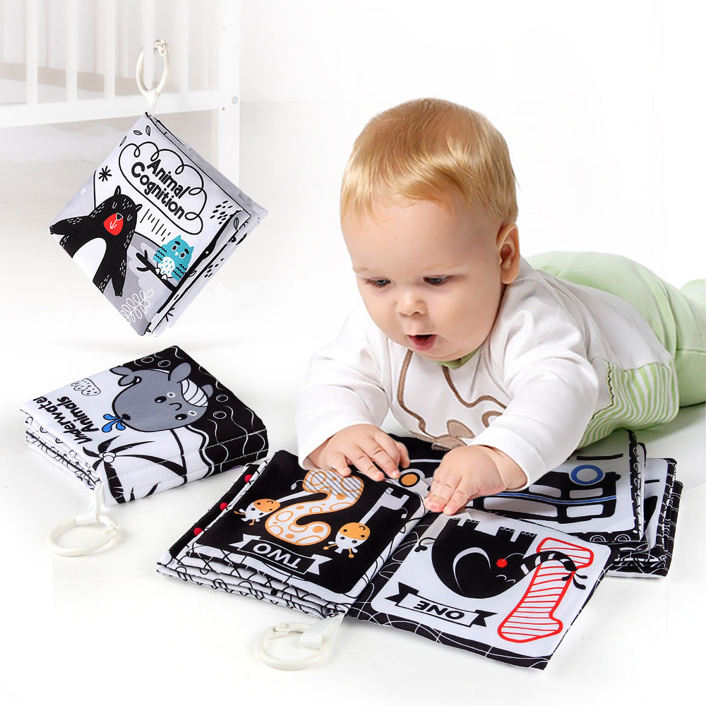 new with BB call 5 pages 10 black and white baby cloth book tear baby cloth book early education toys - image 4