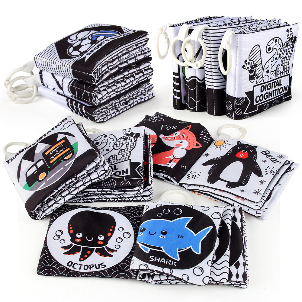 new with BB call 5 pages 10 black and white baby cloth book tear baby cloth book early education toys - image 5