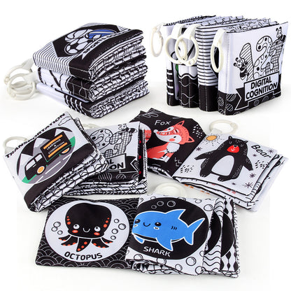 new with BB call 5 pages 10 black and white baby cloth book tear baby cloth book early education toys - image 5