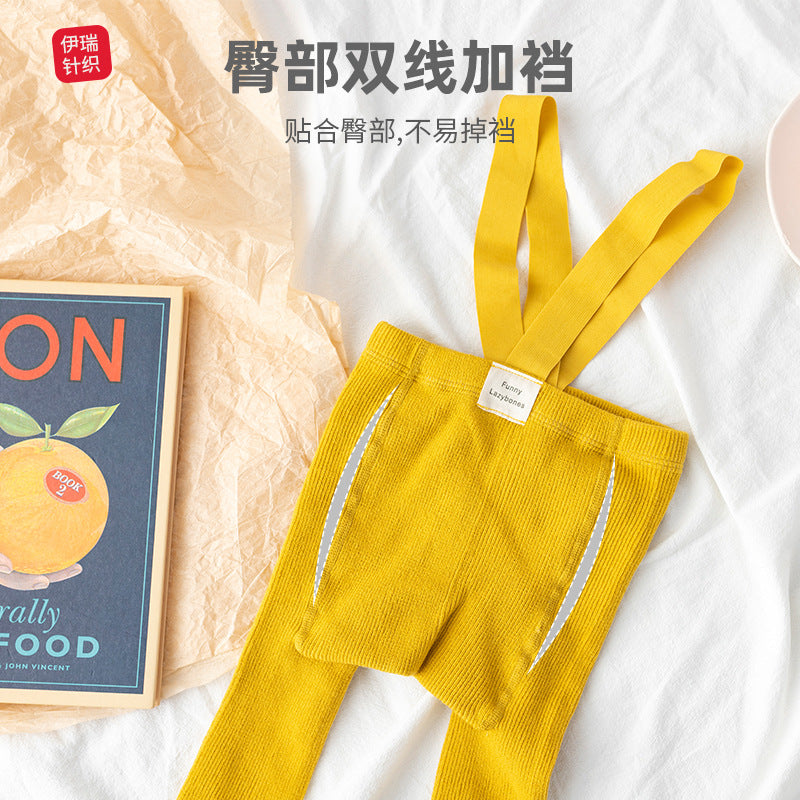 Internet Popular Foreign Trade Weightlifting Pants Baby Pantyhose Spring and Autumn Baby 9 Leggings High Waist Belly Protecting Pants Children - image 2