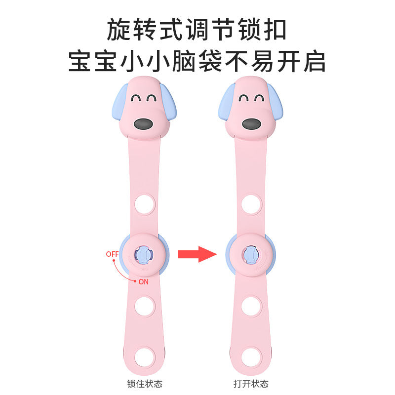 Children's safety lock protective drawer lock baby anti-pinch hand multi-functional baby anti-open refrigerator cabinet cabinet door lock - image 4