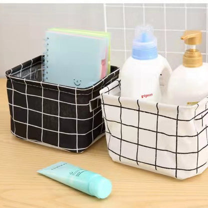 Cotton and Linen Desktop Sundries Storage Box Toy Cosmetics Household Drawer Type Medicine Box Underwear Socks Organizer Storage Basket - image 2