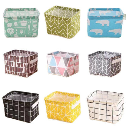 Cotton and Linen Desktop Sundries Storage Box Toy Cosmetics Household Drawer Type Medicine Box Underwear Socks Organizer Storage Basket - image 5