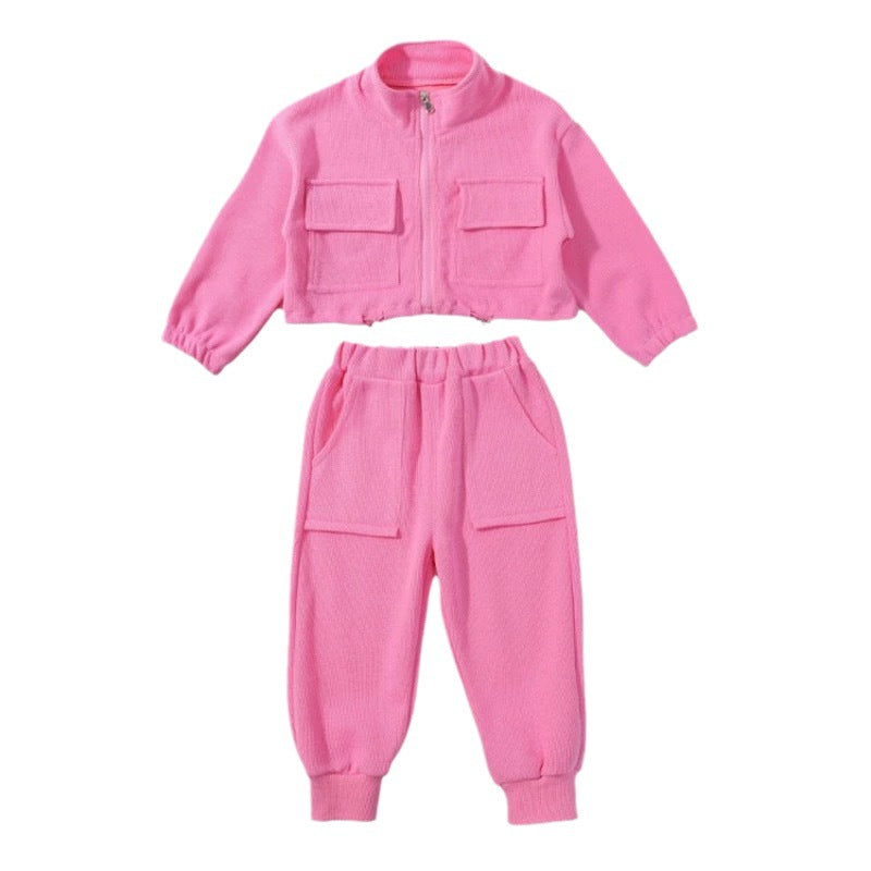 2026 New Fashionable and Stylish Spring and Autumn Suits for Girls, Two-Piece Clothing Sets for Baby Girls, Sports and Leisure Suits - image 5