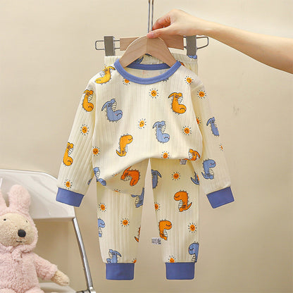 Children's Pure Cotton Underwear Set, New Autumn Style, Boys' Autumn Clothes and Pants, Baby Pajamas, Girls' Loungewear, Children's Clothing - image 2