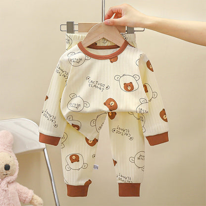 Children's Pure Cotton Underwear Set, New Autumn Style, Boys' Autumn Clothes and Pants, Baby Pajamas, Girls' Loungewear, Children's Clothing - image 4