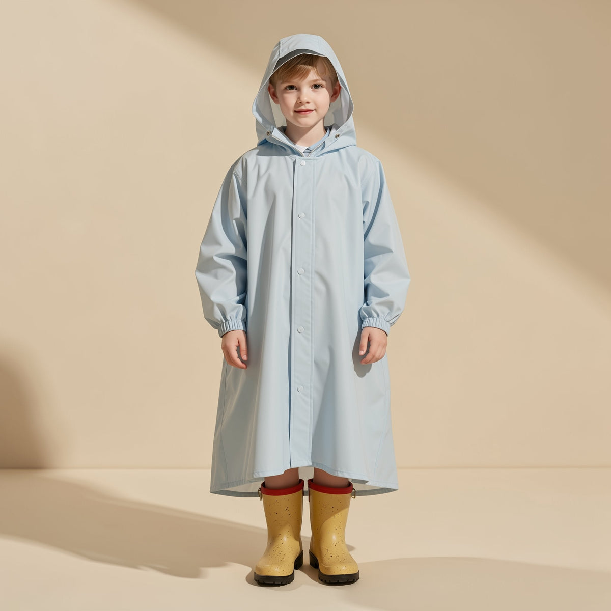 Cartoon-style children's EVA hiking rain poncho - view 2