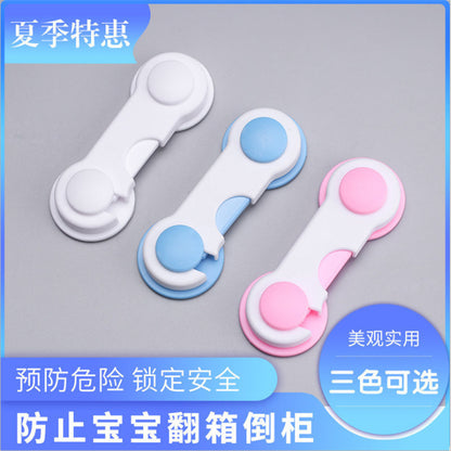 Children's safety lock drawer lock children's anti-pinch hand cabinet door lock toilet refrigerator lock baby safety protection supplies - image 1