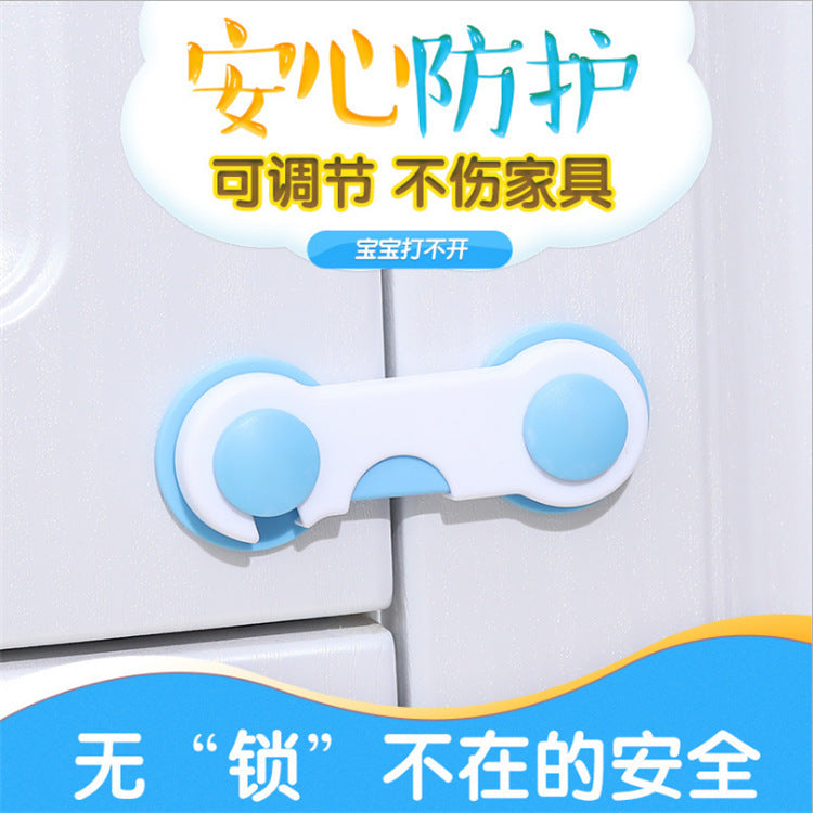 Children's safety lock drawer lock children's anti-pinch hand cabinet door lock toilet refrigerator lock baby safety protection supplies - image 2