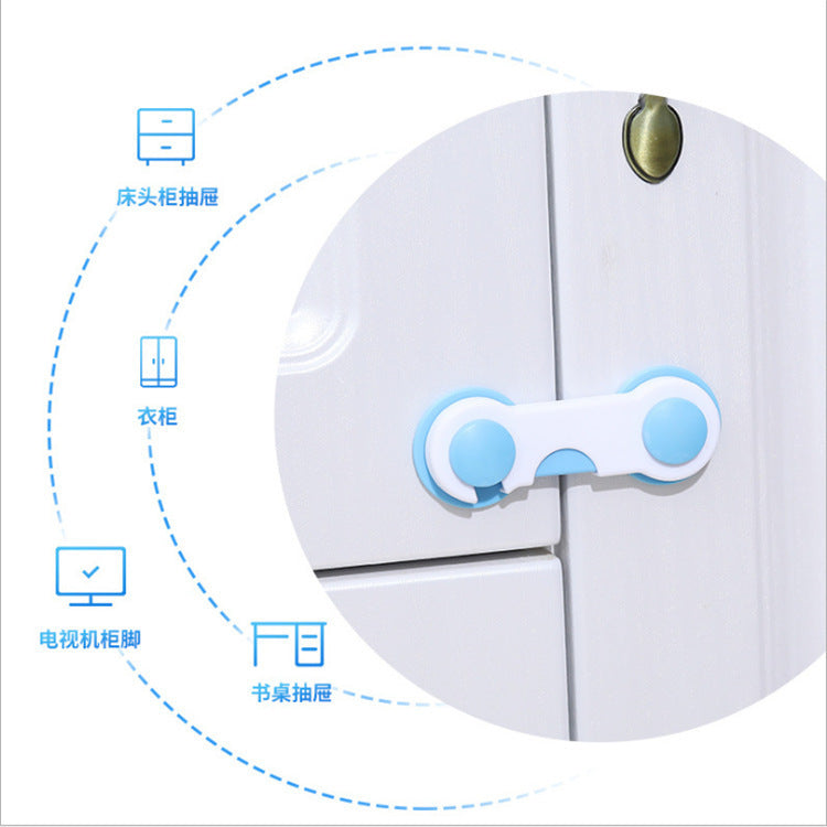 Children's safety lock drawer lock children's anti-pinch hand cabinet door lock toilet refrigerator lock baby safety protection supplies - image 3