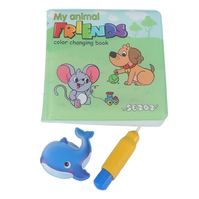 SEZOZ water change bath book magic color change eva cloth book puzzle early education water painting book 0-3 years old baby toys - image 5