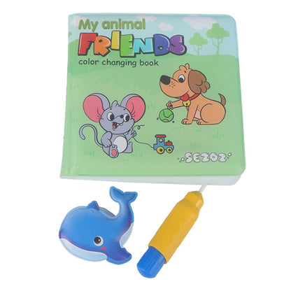 SEZOZ water change bath book magic color change eva cloth book puzzle early education water painting book 0-3 years old baby toys - image 5