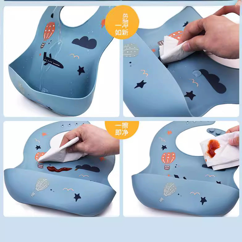 Children's Silicone Bib Thickened Baby Bib Dinner Baby Bib Water Towel 3D Stereoscopic Baby Products - image 3