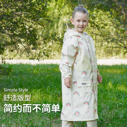 Children's raincoat girl's 2-year-old girl 4 kindergarten baby boy poncho lightweight 8 Primary School student rain-proof clothing schoolbag seat - image 2