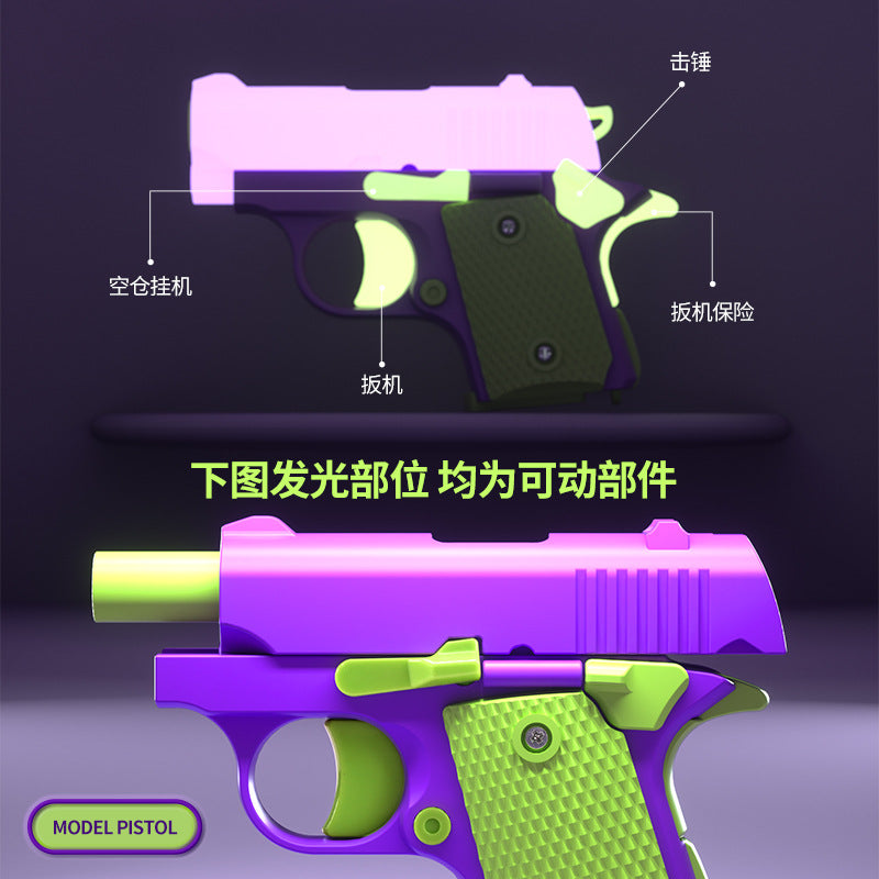 Gravity Cub 1911 Pistol Blow Back Carrot Pistol Mini Carrot Knife D Print Decompression Toy - image 3
