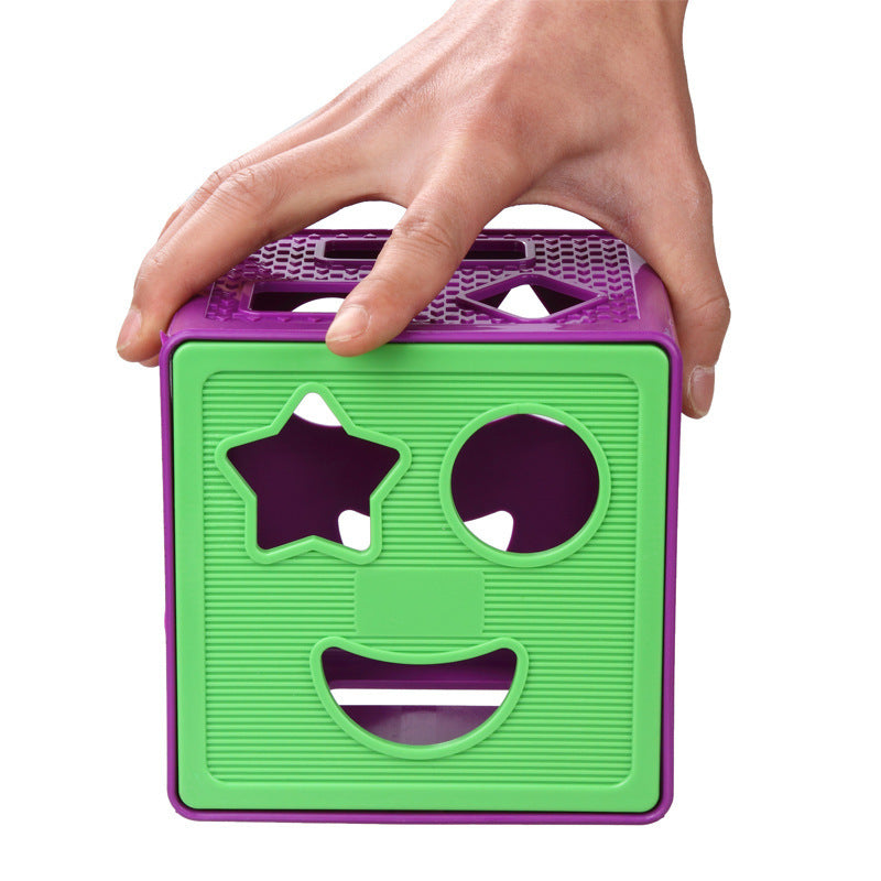 Children's educational geometric shape cognitive matching square plastic building blocks kindergarten baby intelligence box toys - image 3