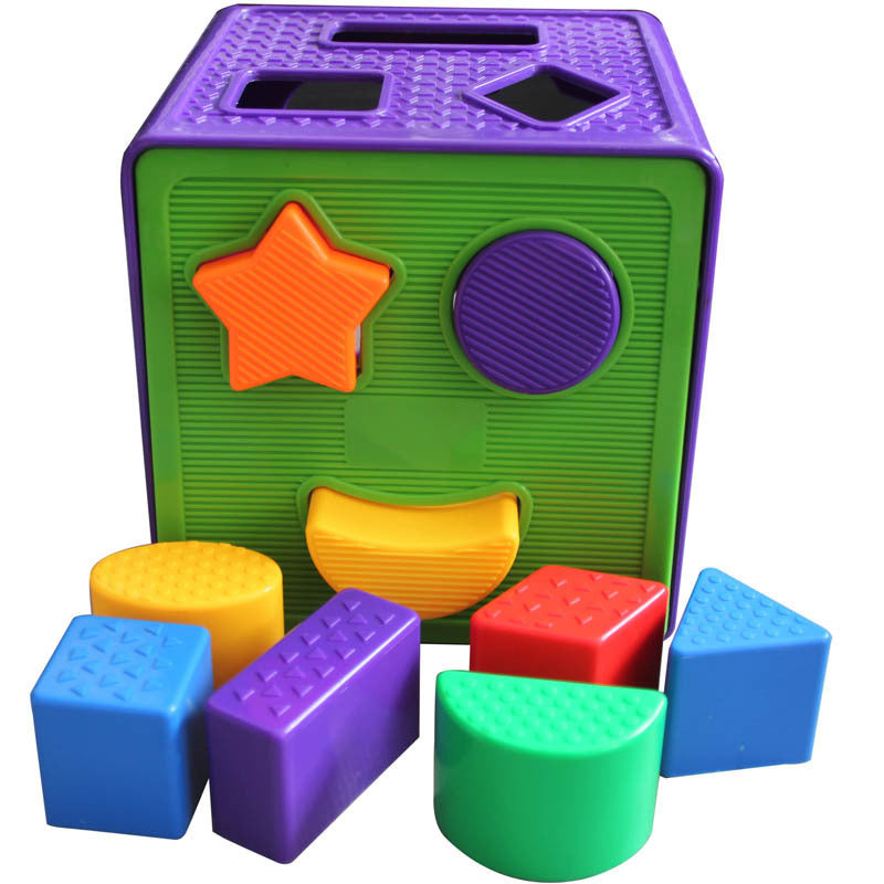 Children's educational geometric shape cognitive matching square plastic building blocks kindergarten baby intelligence box toys - image 4