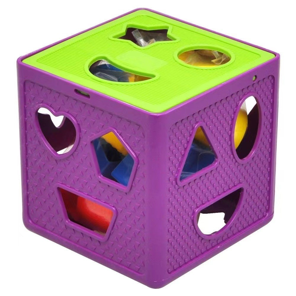 Children's educational geometric shape cognitive matching square plastic building blocks kindergarten baby intelligence box toys - image 5