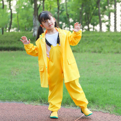 【Xinyiqi】Children's Raincoat with Suspenders and Rain Pants, Waterproof Full-Body Set for Boys and Girls in Kindergarten, Separate Pieces, Heavy Rain Protection - image 4