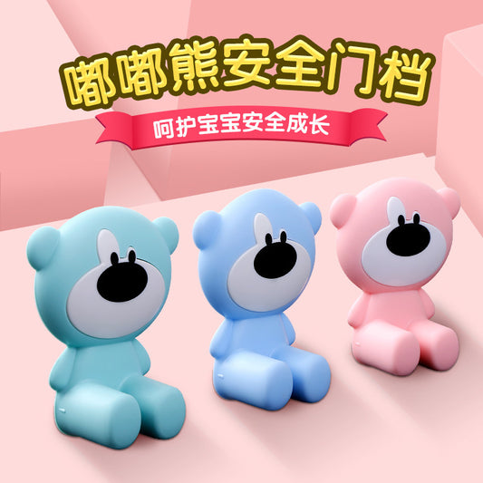 Safety children's door stop anti-pinch hand door card baby door protection artifact anti-collision windproof silicone door stop punch-free - image 1