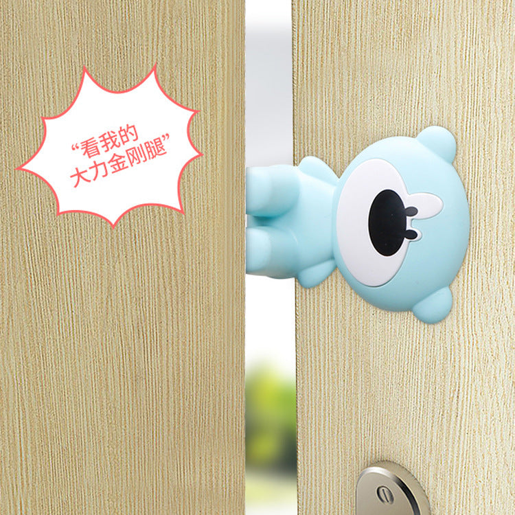 Safety children's door stop anti-pinch hand door card baby door protection artifact anti-collision windproof silicone door stop punch-free - image 2