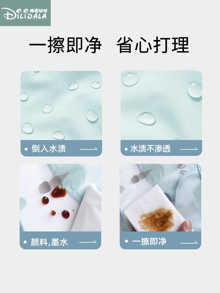Baby Smock Eating Waterproof Bib Spring and Summer Long-Sleeved Anti-Dirty Kidsren's Kindergarten Rice Pocket 2025 New Style for Boys and Girls - image 3