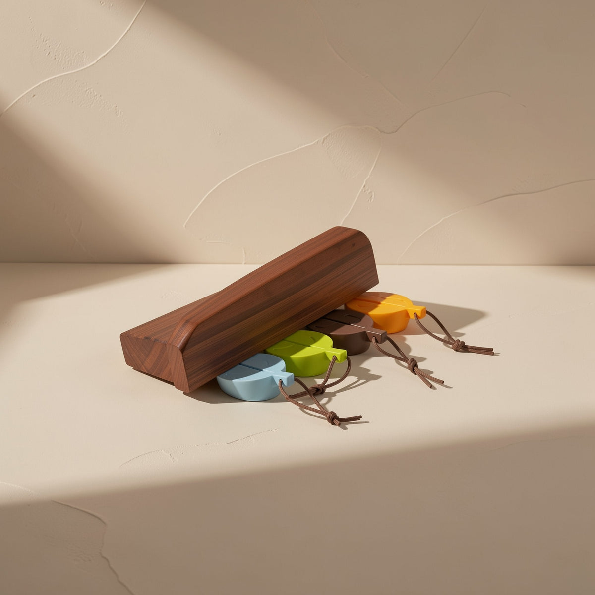 Leaf-shaped silicone door stop described as thickened, windproof, and an anti-pinch hand safety door card - view 2