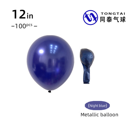 5-inch 10-inch 12-inch Pearl night blue ink blue balloon cross-border baby boy birthday party decoration opening wedding decoration - image 4