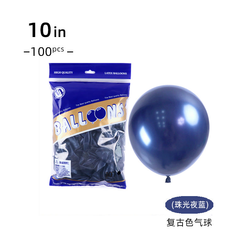 5-inch 10-inch 12-inch Pearl night blue ink blue balloon cross-border baby boy birthday party decoration opening wedding decoration - image 5
