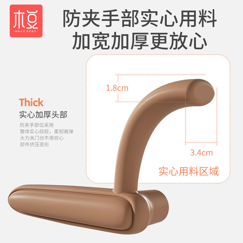 Door stop anti-pinch hand door card door clip children close door mute artifact door stop card door stop holder plug baby anti-collision - image 3
