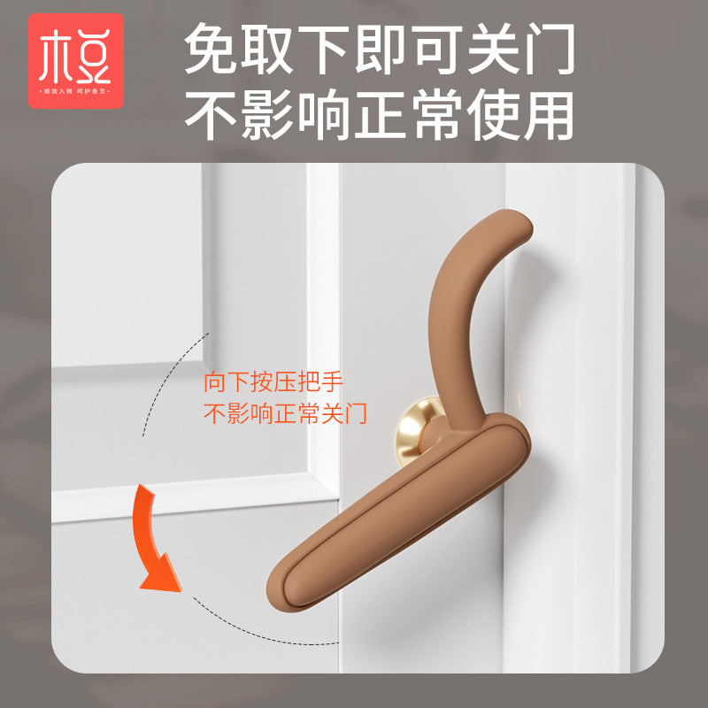 Door stop anti-pinch hand door card door clip children close door mute artifact door stop card door stop holder plug baby anti-collision - image 4