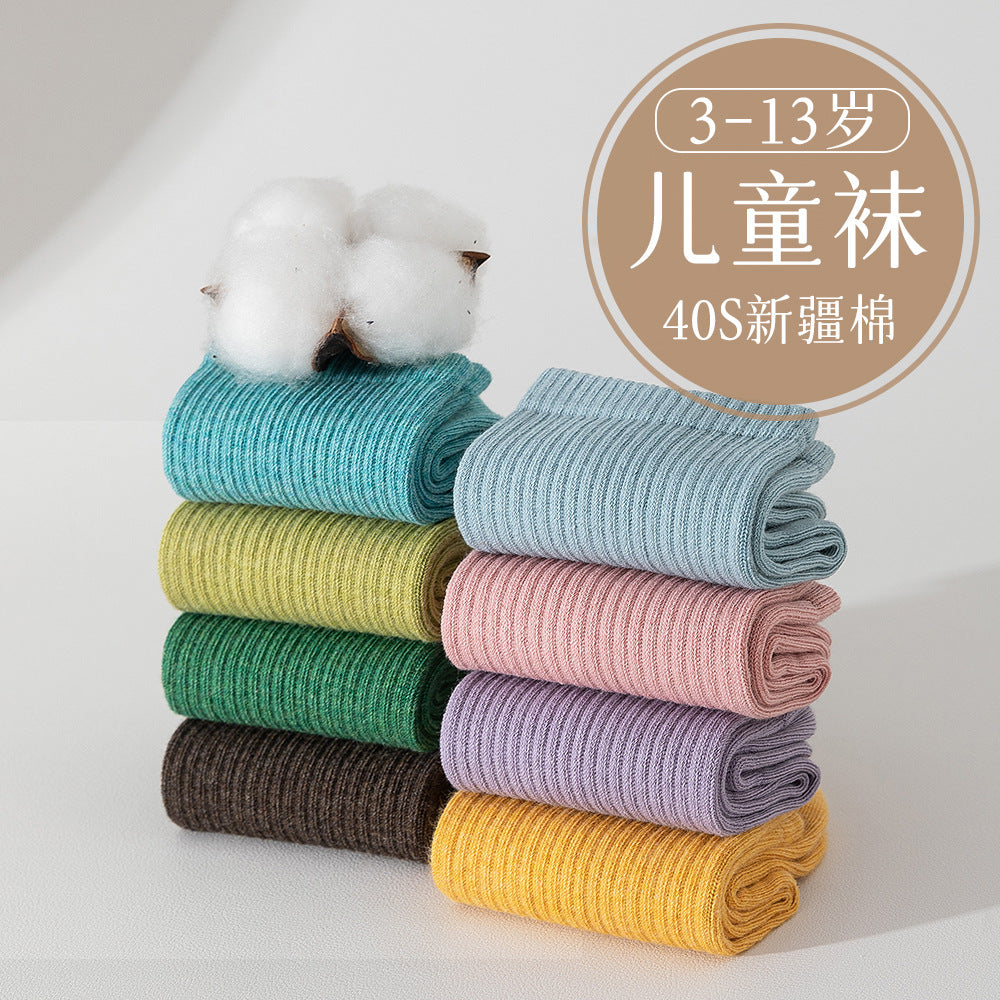 Children's Socks Boys' Pure Cotton Spring and Autumn Baby Boys' Mid-Tube Socks Autumn and Winter Girls' Pure Cotton Socks Cotton Socks - image 3