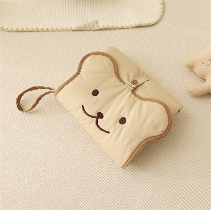 In stock baby portable diaper changing pad multifunctional foldable diaper pad bag bear face portable changing pad - image 4