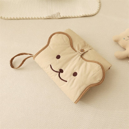 In stock baby portable diaper changing pad multifunctional foldable diaper pad bag bear face portable changing pad - image 4
