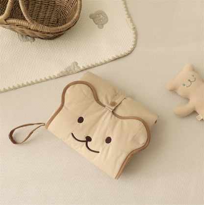 In stock baby portable diaper changing pad multifunctional foldable diaper pad bag bear face portable changing pad - image 5