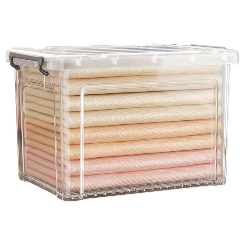 Transparent Storage Box Large Capacity Super Large Household Wardrobe Clothes Plastic Organiser Toy Trunk Storage Box - image 5