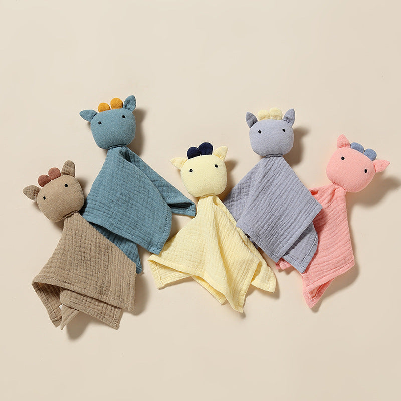 Baby Sleeping Comforter, Cute Pure Cotton Gauze for Infants, Newborn Soothing Sleep Aid, Soothing Little Cow Plush Toy - image 1