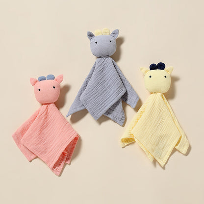 Baby Sleeping Comforter, Cute Pure Cotton Gauze for Infants, Newborn Soothing Sleep Aid, Soothing Little Cow Plush Toy - image 3