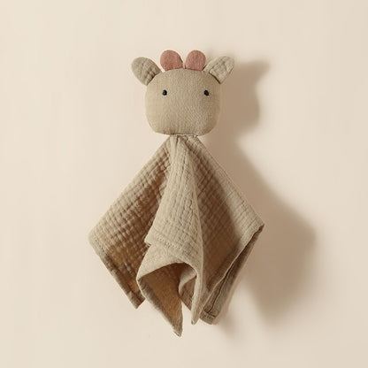 Baby Sleeping Comforter, Cute Pure Cotton Gauze for Infants, Newborn Soothing Sleep Aid, Soothing Little Cow Plush Toy - image 4