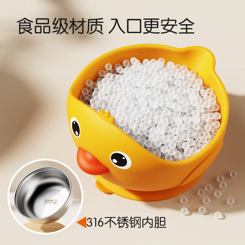 Silicone bowl cartoon baby suction cup bowl complementary bowl can be steamed and anti-fall baby independent eating children's tableware new - image 3