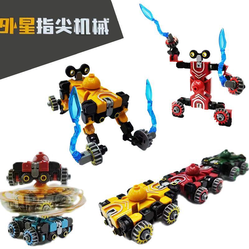 Tiktok same style alien fingertip rotating deformation mechanical gyro parent-child interaction creative decompression educational gyro toy - image 1
