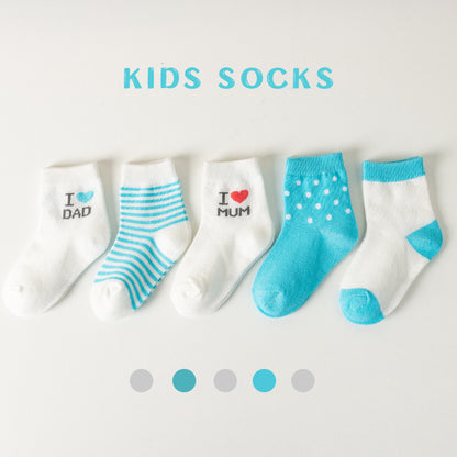 5 Pairs (Set) Baby Socks Four Seasons Cartoon Cute Fruit Animal Baby Children's Socks - image 3